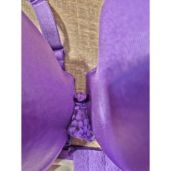 Cacique Purple Crystal and Lace Bra Size 40D - Picture 4 of 7